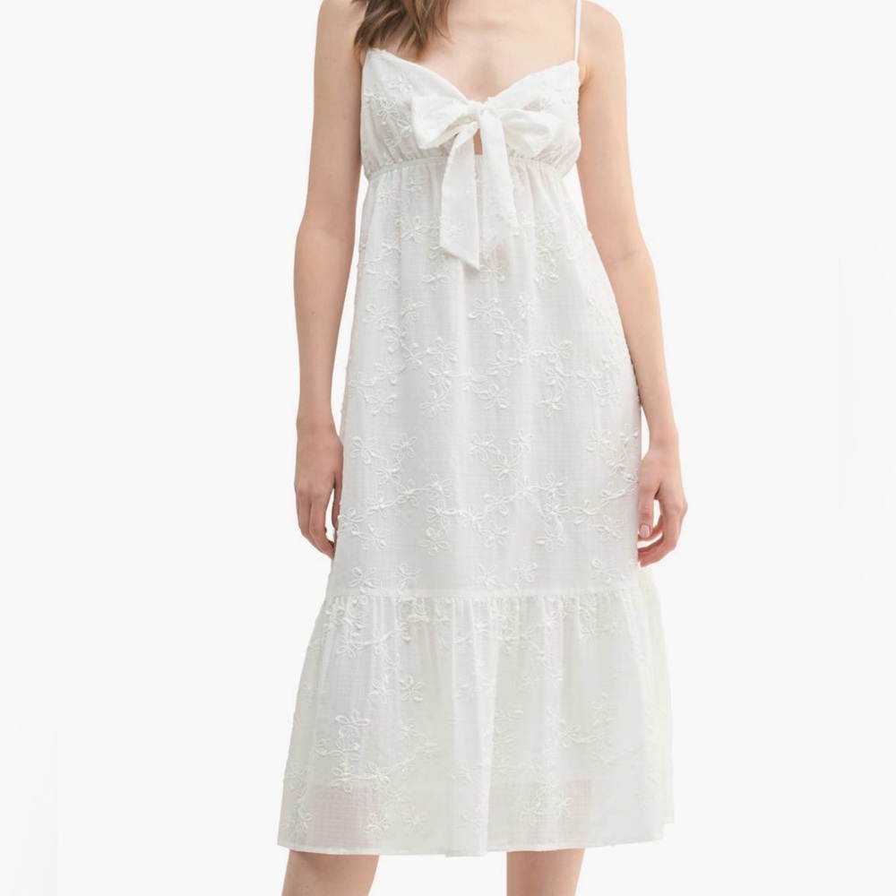 Lush White Midi Dress